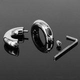 2023 New Cockrings Stainless Steel Scrotum Ring Metal Locking Cock Ring Ball Stretchers for Men Stretcher Testicular Restraint