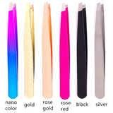 High Quality Stainless Steel Tip Eyebrow Tweezers Face Hair Removal Clip Brow Trimmer Makeup Tools in Stock