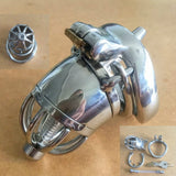 75mm Length Stainless Steel Super Small Male Chastity Device with Catheter and Anti-off Version 2.75 quot Short Cock Cage for BDSM