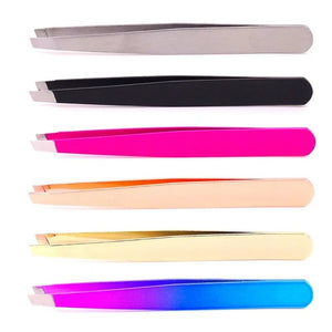 High Quality Stainless Steel Tip Eyebrow Tweezers Face Hair Removal Clip Brow Trimmer Makeup Tools in Stock