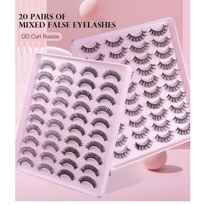 Russian Curly Eyelashes Thick Naturally Soft Delicate Hand Made Reusable Multilayer 3D Curled Fake Lashes Extensions Beauty Supply