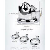 New Style Alloy Chastity Device Rabbit Metal Male Belt Cock Cage Penis Ring Locking Bondage Sex Toys Products for Men