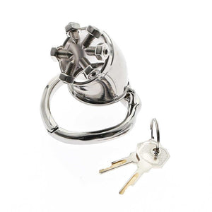 Stainless Steel Chastity Cage with Arc-shaped Cock Ring BDSM Toys Bondage Fetish