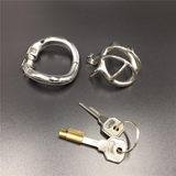 Stainless Steel Small Male Chastity Devices Adult Cock Cage With Curve Cock Ring Sex Toys For Men Bondage Belt