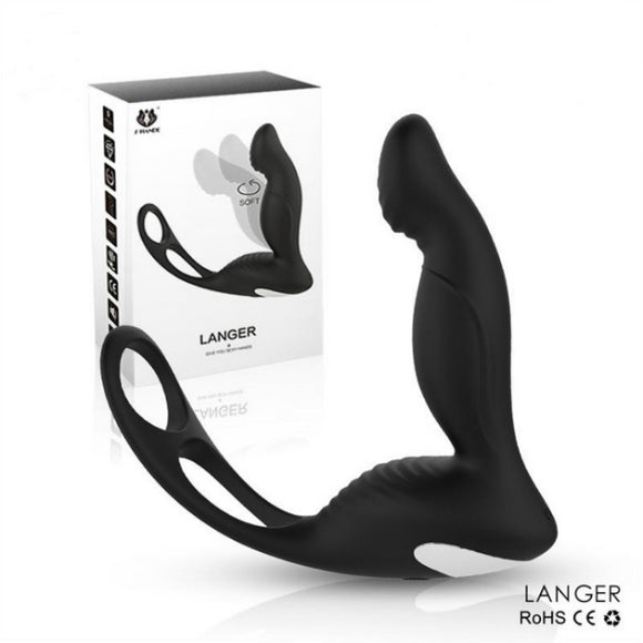 Anal Toys USB Rechargeable Male Prostate Massage with Ring Remote Control Anal Vibrator Silicon Sex Toy for Men