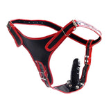 Female Chastity Devices Belt With 4 Style Anal Plug And Dildo Soft Pvc Leather Pants Sex Product For Women Gay Sm Bdsm Toys269