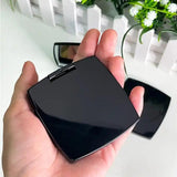 Brand Folding Compact Face Mirrors with Velvet Dust Bag Mirror Black Portable Classic Style Makeup Tools