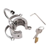 Mens Penis Ball Locking Chastity Device Male Spiked Ball Stretcher Stainless Steel Penis Bondage Metal Cock And Scrotum Rings