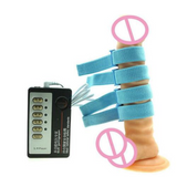 Cock Rings Sex Toys for Men Penis Extender Enlargement Electro Shock Sex Set Conductive Bands Electrical Stimulation Play