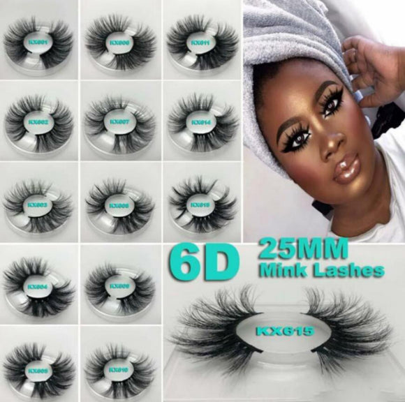 25mm 3D Mink Eyelash 5D Mink Eyelashes Natural False Big Volumn Lashes Luxury Makeup Dramatic227