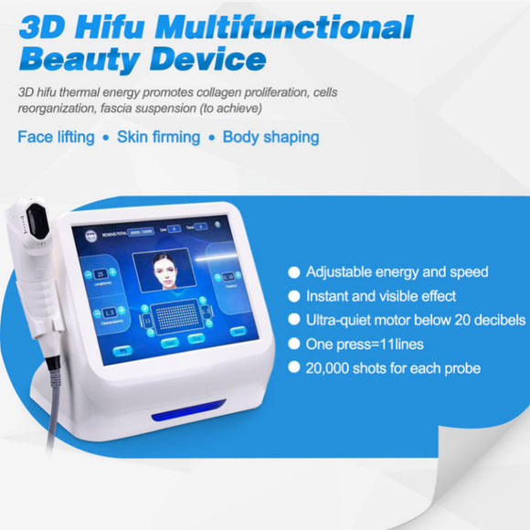 Other Beauty Equipment Portable 3D Hifu 20000 Shots SMAS 11 Lines Skin Tightening Face Lifting Machine With 8pcs Optional Cartridges