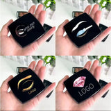 Brand Folding Compact Face Mirrors with Velvet Dust Bag Mirror Black Portable Classic Style Makeup Tools