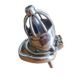 75mm Length Stainless Steel Super Small Male Chastity Device with Catheter and Anti-off Version 2.75 quot Short Cock Cage for BDSM