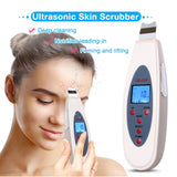 New Ultrasonic Facial Skin Scrubber Ion Deep Face Lifting Cleaning Peeling Rechargeable Device Beauty Care Instrument