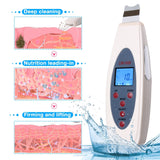 New Ultrasonic Facial Skin Scrubber Ion Deep Face Lifting Cleaning Peeling Rechargeable Device Beauty Care Instrument