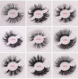 100% 25Mm Lashes 3D Mink Eyelashes False Eyelashes Crisscross Natural Fake Lashes Makeup 3D Mink Lashes Extension Eyelash