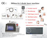 6 In 1 980Nm Laser Diode Vascular Therapy All Kinds Of Telangiectasia Removal Varicose Veins Removal