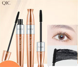 HOT QIC Makeup Mascara Double-ended Fiber Thick Volume Double head Black 4D Mascara Cruling Lengthening Natural Long-lasting Cosmetic