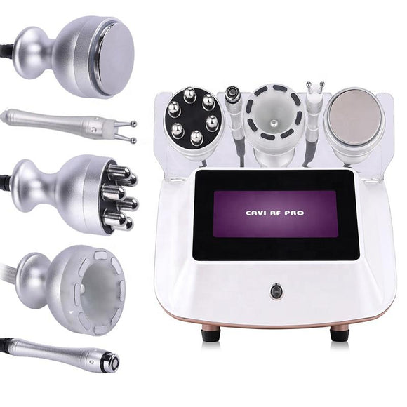 5 In 1 Cavitation Facial Rf Face Lifting Vacuum Body Slimming Beauty Equipment 8 Pcs Pads