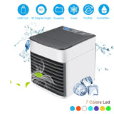 Household Mini Air Conditioner Usb Personal Space Cooler Portable 7 Color Led Air Cooler Lcd Digital Display Desktop Fan Ce