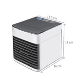 Household Mini Air Conditioner Usb Personal Space Cooler Portable 7 Color Led Air Cooler Lcd Digital Display Desktop Fan Ce