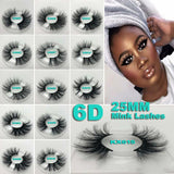 25Mm 3D Mink Eyelash 5D Mink Eyelashes Natural False Eyelashes Big Volumn Mink Lashes Luxury Makeup Dramatic Lashes