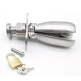 Stainless Steel Openable Stretching Anal Plug Beads with Lock Expanding Anus Butt Appliance Chastity BDSM Fetish Sex Toy