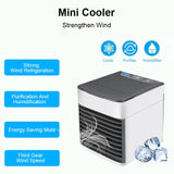 Household Mini Air Conditioner Usb Personal Space Cooler Portable 7 Color Led Air Cooler Lcd Digital Display Desktop Fan Ce