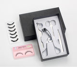 4Pcs/lot Rose Gold Eye Lashes Stainless Steel Makeup Set Curler Eyebrow Tweezers Scissors False Eyelash Applicator KITS