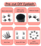 Diy Eyelash Extension Segmented Eyelashes Individual Lash Pre-Cut Segment Silk 3D Lashes Make Up