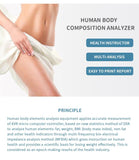 Good Result Veticial Health Human Body Elements Analysis Manual Weighing Scales Beauty Care Body Composition Analyzer