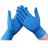 free ship blue color disposable gloves plastic nitrile household cleaning wear-resistant dust proof CE