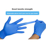 free ship blue color disposable gloves plastic nitrile household cleaning wear-resistant dust proof CE