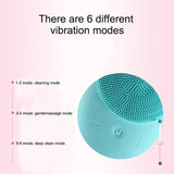 Mini Home Use Electric Deep Cleansing Facial Brush USB Rechargeable Handhelds Sonic Silicone Face for sale