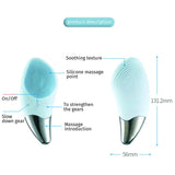 Mini Home Use Electric Deep Cleansing Facial Brush USB Rechargeable Handhelds Sonic Silicone Face for sale