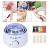 Wax Warmer Hair Removal Waxing Kit with 4 Flavors Stripless Hard Beans 10 Applicator Sticks for Full Body Legs Face Eyebrows Bikini Women Men Painles