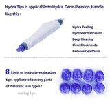 Hydra Dermabrasion with two Colors peeling head machine parts 8 tips one Bag