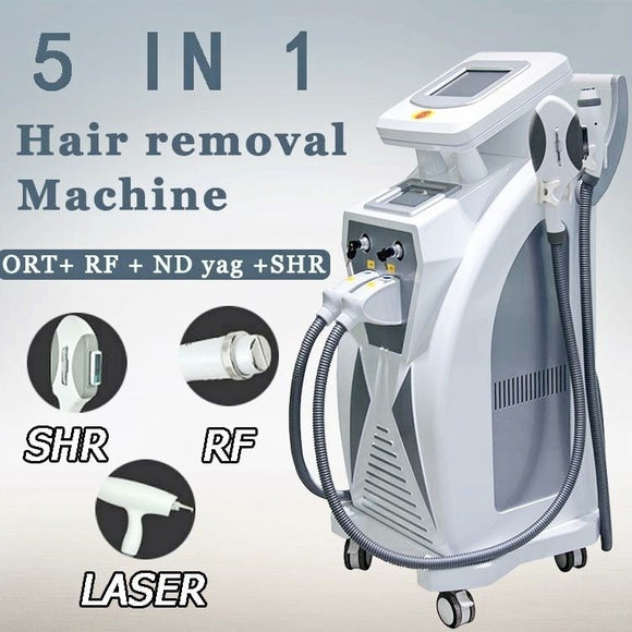 5 In 1 Multifunction OPT SHR IPL Hair ND YAG Laser Tattoo Removal Skin Rejuvenation Beauty Machine#015