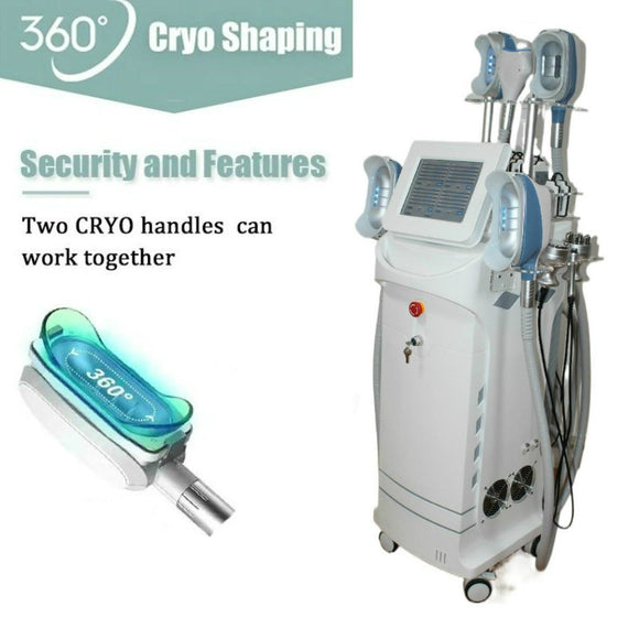 Newest Fat Freezing Machine CryoLipolysis Slimming Cavitation RF Body Reduction with 360 Mini Cryo Handle#001