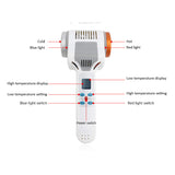 Digital Ultrasound Hot and Cold Hammer Facial Beauty With LED Red Blue Light For Skin Rejuvenation Wrinkle Whitening Soothing