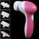 5 in 1 facial massager electric Wash Face Pore Cleaner Body Cleansing Skin Beauty Massager Brush women clean brushes