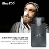 Bluezoo 8pcs/Kit Natural Organic Men&#039;s Beard Shaving Care Balm with Scissors Comb Bag Moisturizing 3*Beard wax 1*Brush