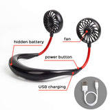 Portable Fan Hand Free Personal Mini USB Gadgets Rechargeable 360 Degree Adjustment Head Hanging Neck Fans for Travel Outdoor ce