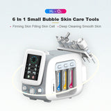 Portable Skin 6 In 1 small bubble Handheld H2o2 skin care Aqua Peeling Facial Hydra Microdermabrasion Machine