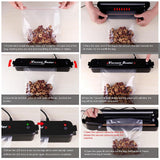 LP-11 Household Electric Vacuum Sealern Black Small Food Sealing 100V-240V Packing With 15 pcs Bags