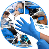 free ship blue color disposable gloves plastic nitrile household cleaning wear-resistant dust proof CE