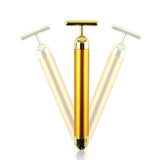 Gold Roller Vibrating Facial Massager Slimming Facial Skin Bar Lift Tightening Wrinkle Bar Pulse Firming Face Massage