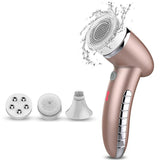 4 IN 1 Facial Cleansing Brush Sonic Vibration Mini Face Cleaner Silicone Deep Pore Cleaning Electric Face Massage ce