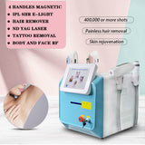 4 In 1 360 Megneto Ipl Opt Shr Elight Hair Removal Rf Nd Yag Laser 1064 Tattoo Removing Machine