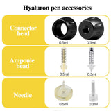 White Pressurized Hyaluron Injectable Meso Gun for Lip Filler Injection Fat Buring